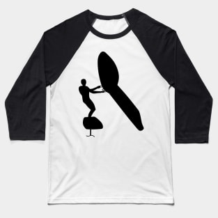 Wing surfer doing wingfoiling with foil wing Baseball T-Shirt